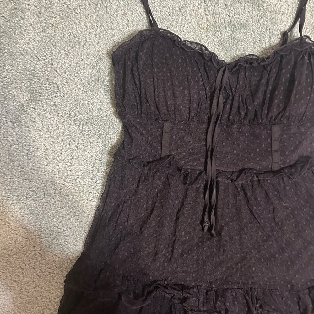 wild fable tiered black dress - Picture 3 of 6